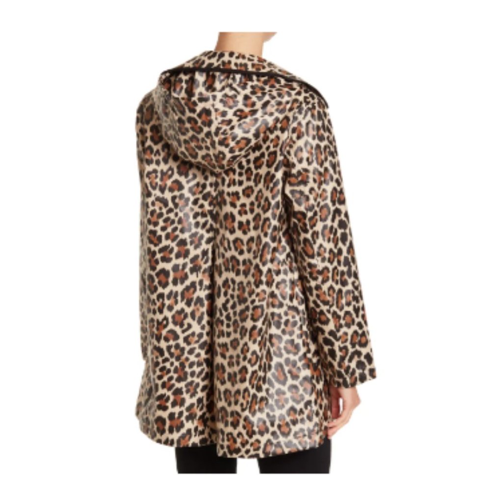 New! Kate Spade New York Hooded Zip Front A-Line Rain Jacket Women's Size S - Picture 4 of 8